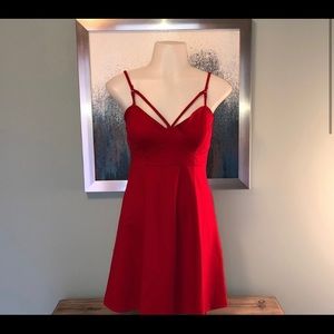 Forever 21 Red Strappy Dress Size Medium